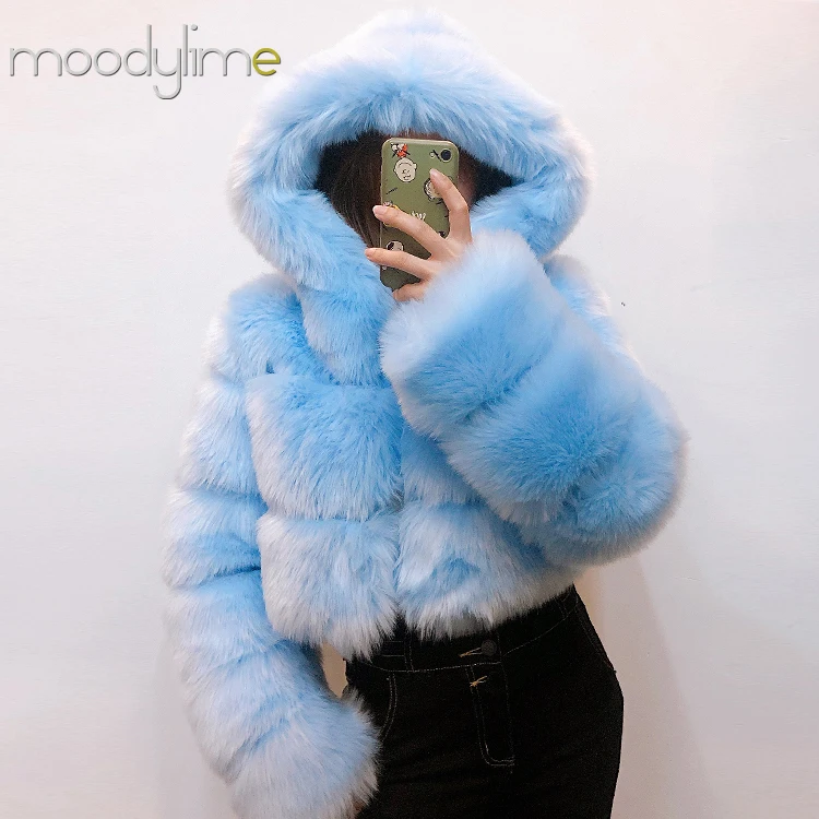 Новый стиль серое модное сексуальное укороченное женское длинное меховое пальто