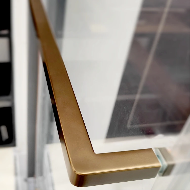 New design bathroom glass sliding doors shower Shower Enclosure Bathroom Single sliding Golden Shower Doors  tempered glas