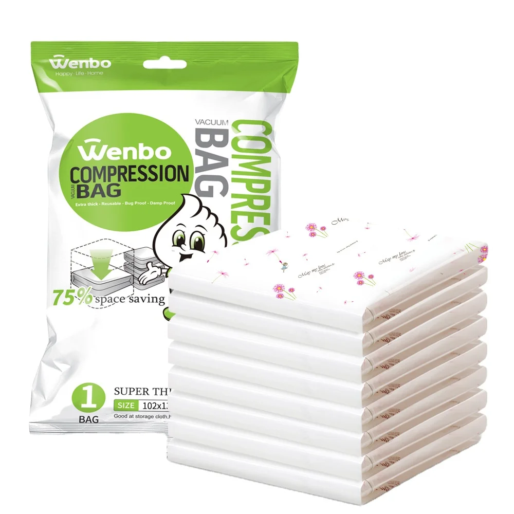 Дешевая пластиковая вакуумная сжимающаяся Space Saver Seal одежда сумка вакуумные сумки для хранения одежды
