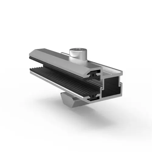 Double Glass Clamp Solar End For Thin Film Panel Mounting