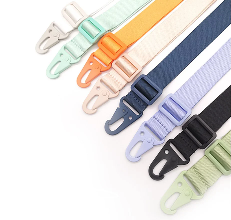 Popular Nylon Rope Certificate Commuting Party Colorful Key buckle Hanging Rope Hanging Neck Hanging Rope