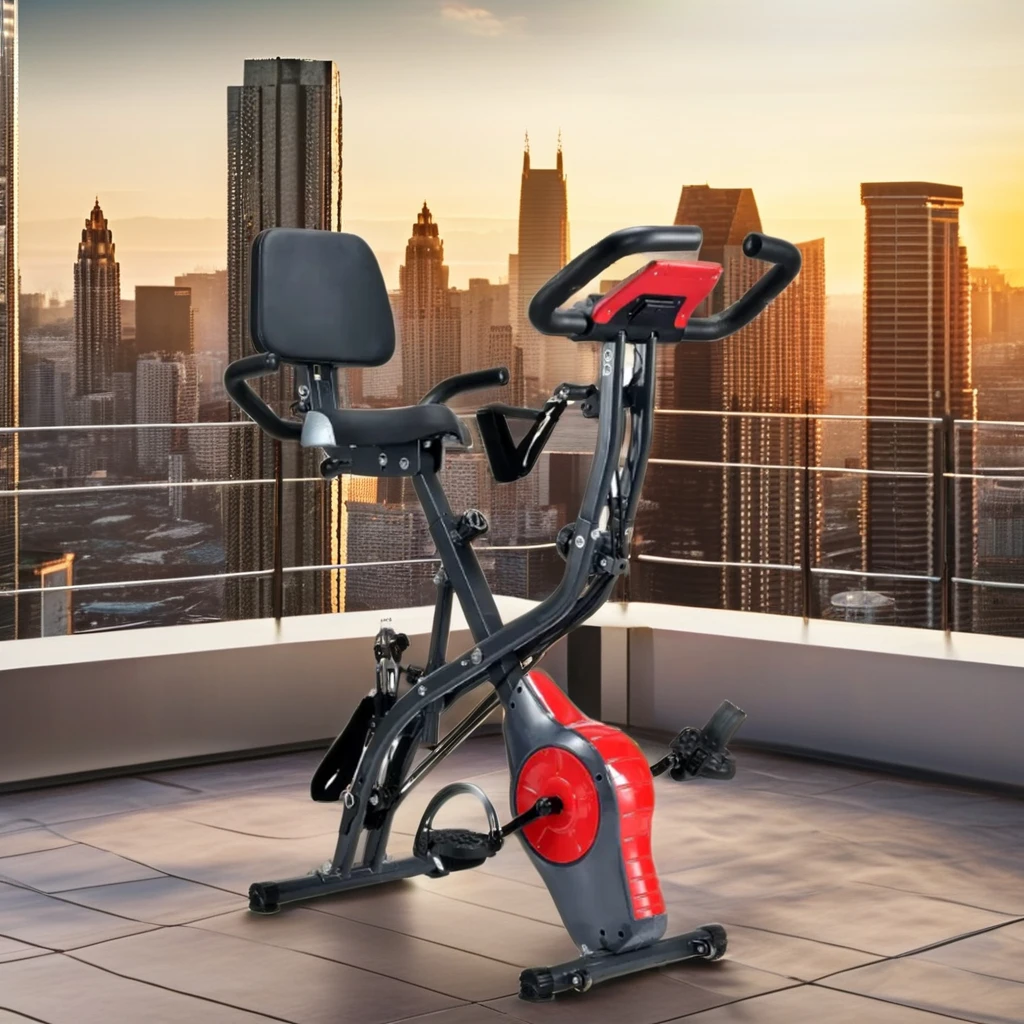 Professional Stationary Steel Bicycle for Gym and Home Indoor Exercise Spin Bike with Magnetron Control & Magnetic Brake System