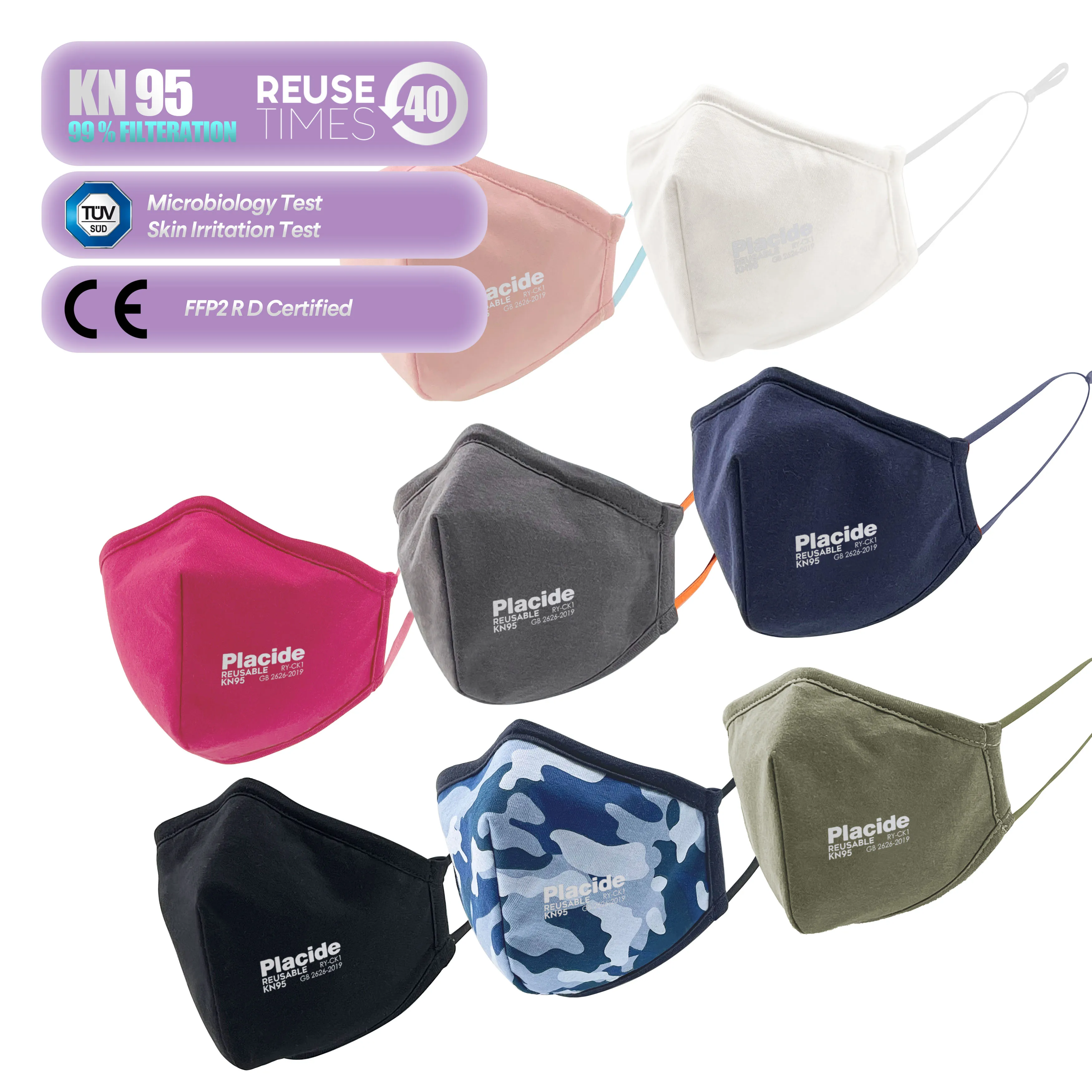 Reusable 99% filtering efficiency 2021 Top quality Nano Technology Black Washable Cloth Face Maskes Customize Logo Print