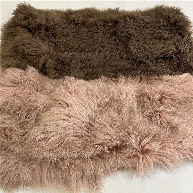 Зимний монгольский ковер из меха ягненка