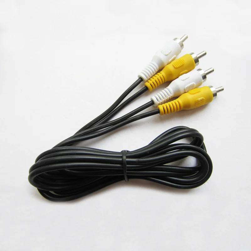 3 Meter Flat Wire RCA AV TV Cable Jack 3 RCA To 3 RCA Parallel Audio Video Cable