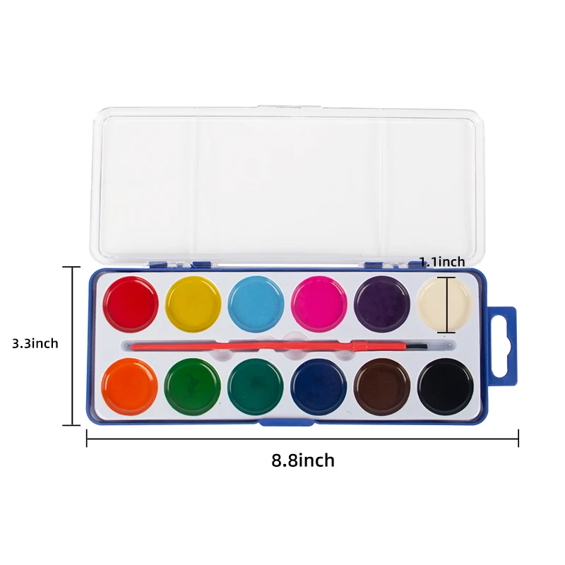 Water color Paint Set for Kids,Ideal Fun and Learning Tool for Kids at Home and School Paintbrush Included