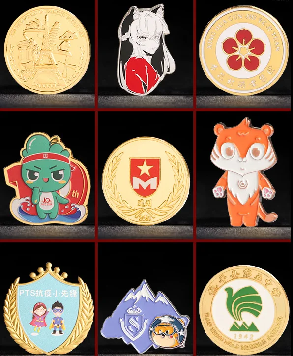 Personalized custom various shape creative promotional souvenir pins hard badge metal enamel lapel pins