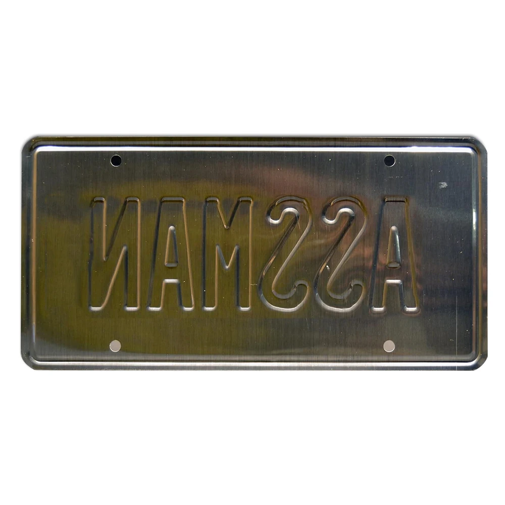 Factory Wholesale License Plate Rectangle Decorative Car Number Plate Waterproof High Quality New Retro car plates
