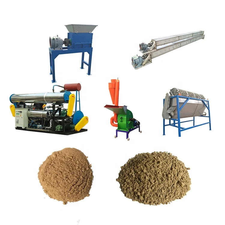china fish meal powder production line fish feed processing machine
