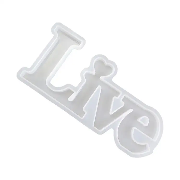 
LIVE letter mould set-up diy handmade crystal glue love life English word combination silicone mould reusable letter mould 