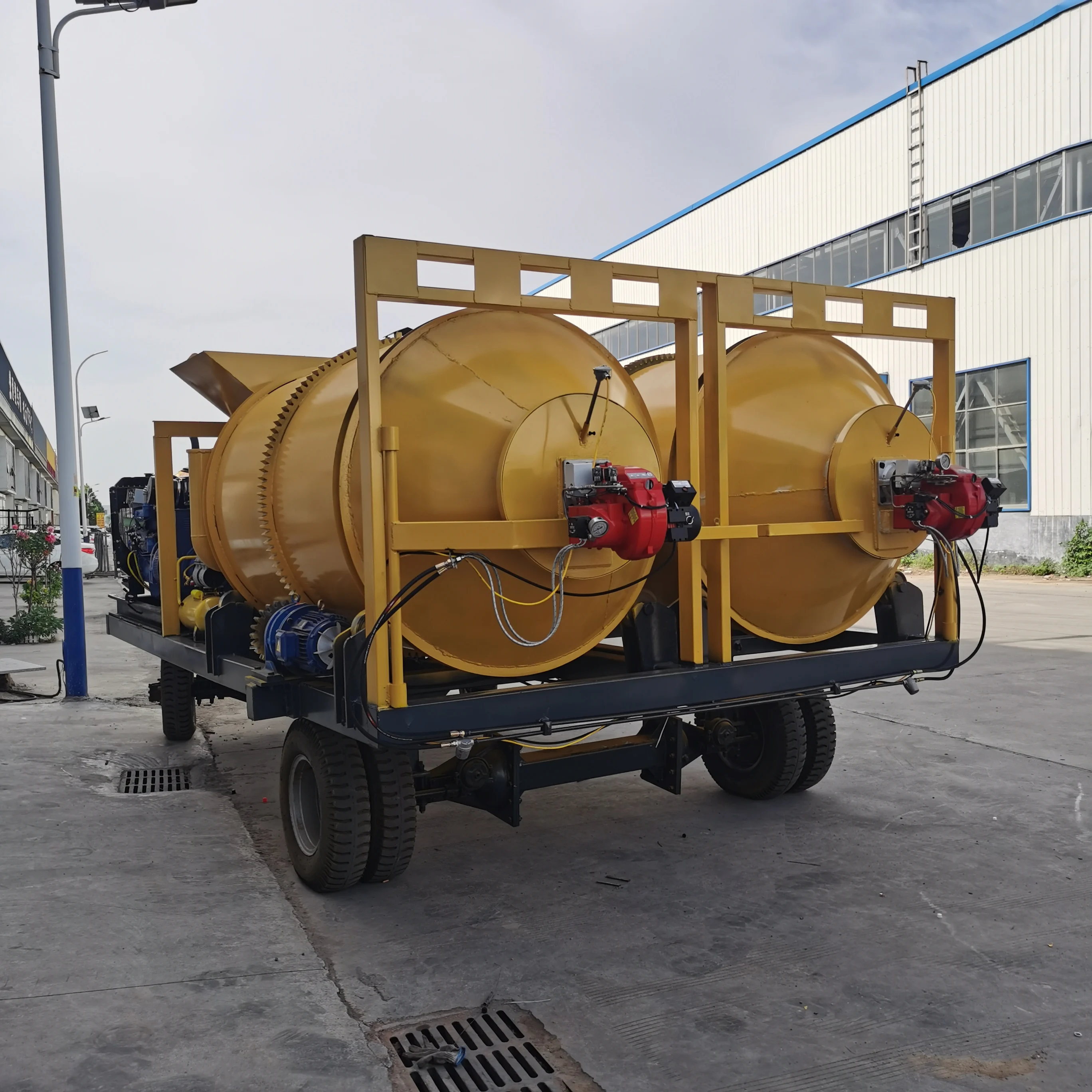 4-8t/h 1.5m3 Hot sale good price mobile road asphalt mixer drum mix mini asphalt plant price