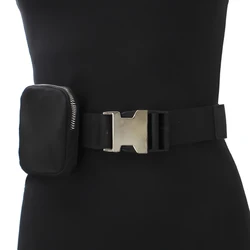 Hot sale fashion ladies nylon fabric elastic belt waist bag all-match decorative skirt wind breaker belt