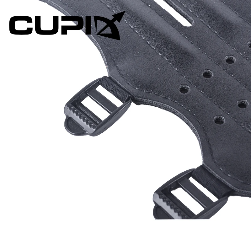Lightweight Shooting Arm Protector Black Longer Leather Archery Arm Guard