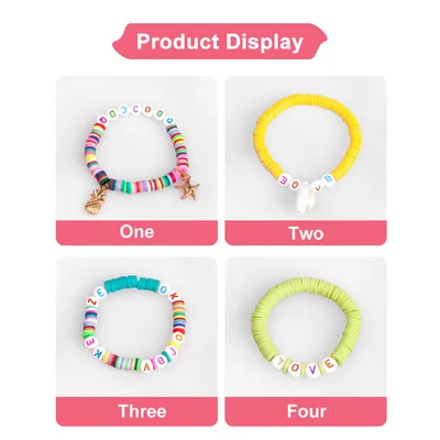 Polymer  Clay Beads Set Jewelry Making 485PCS Polymer Clay Spacer Beads Jewelry Diy Beads Set