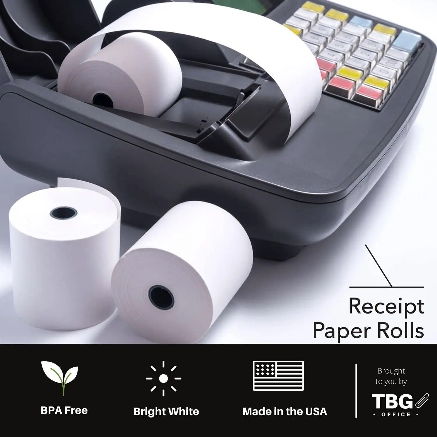 China supplier Standard self adhesive thermal receipt paper 45gsm 48gsm 55gsm jumbo roll