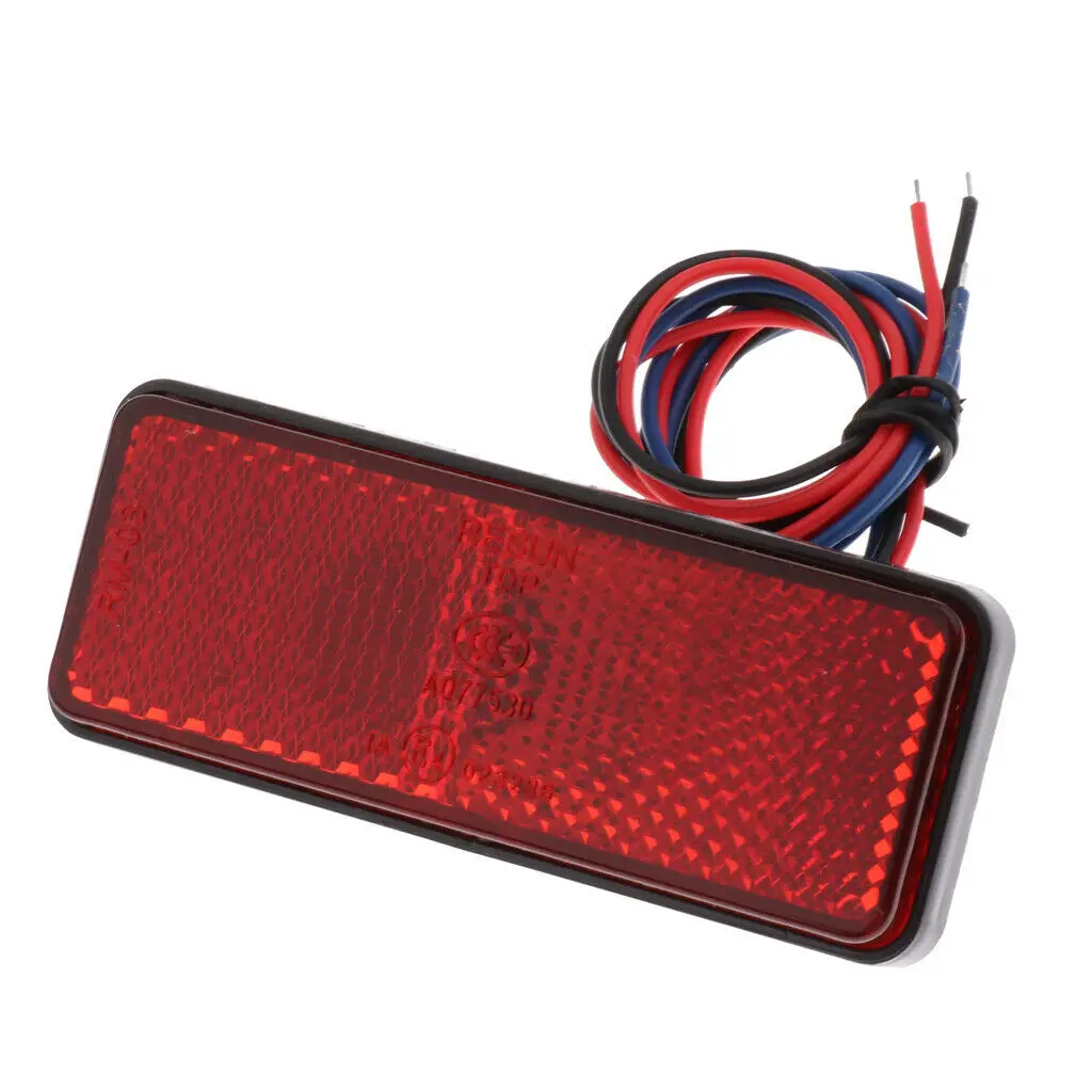 12V Universal Motorbike Motorcycle Side/tail Fog Reflectors LED Tail Brake Stop Light