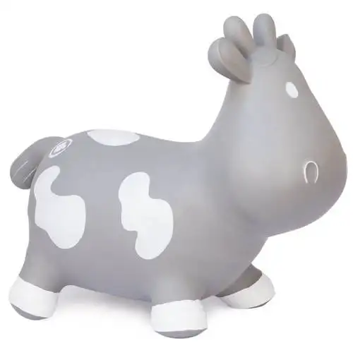 Hot sales toys 2021flex Hopper bouncing rubber inflatable jumping animal white cow for baby