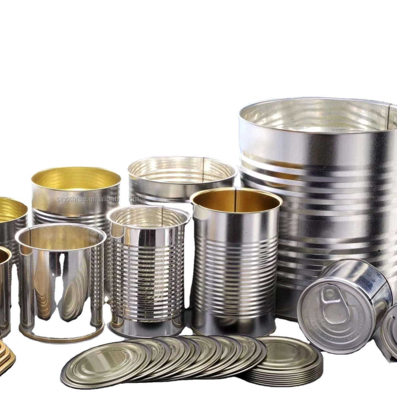 Metal Packaging Empty 400g 450g 500g 850g 3-PC Container Food Grade Tin Cans Wholesale for Jam Paste Sauce Beans Corn Fish Nuts