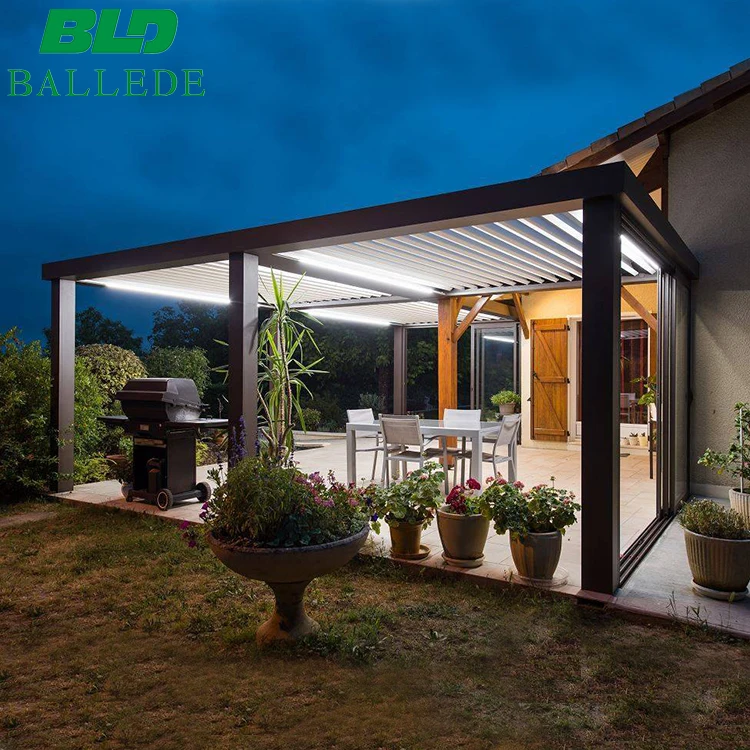 Современная биоклиматическая беседка BLD, уличная алюминиевая беседка для жалюзи, беседка для крыши