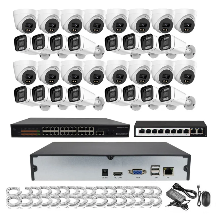 Network CCTV Kit 8MP 4K IP Cameras 32ch NVR POE Set (1600429443627)