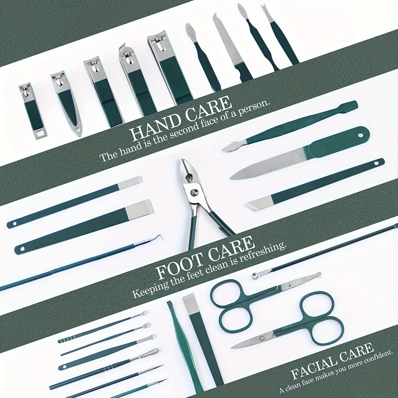 Manicure Set 30 In 1 Full Function Kit Professional Stainless Steel Pedicure Sets With Leather Portable Case Idea Gift