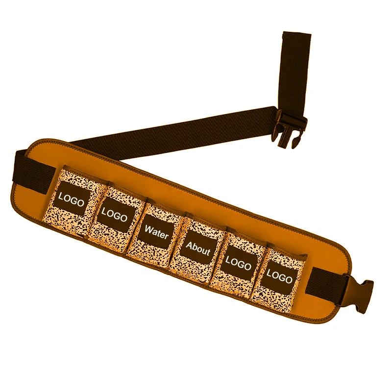 Neoprene Can Cooler Belt Holds 6 Beverages Pack Waist Beer Belt Bag Beverage Can Holder  Adjustable Strap Waist Beer Bottle Beve