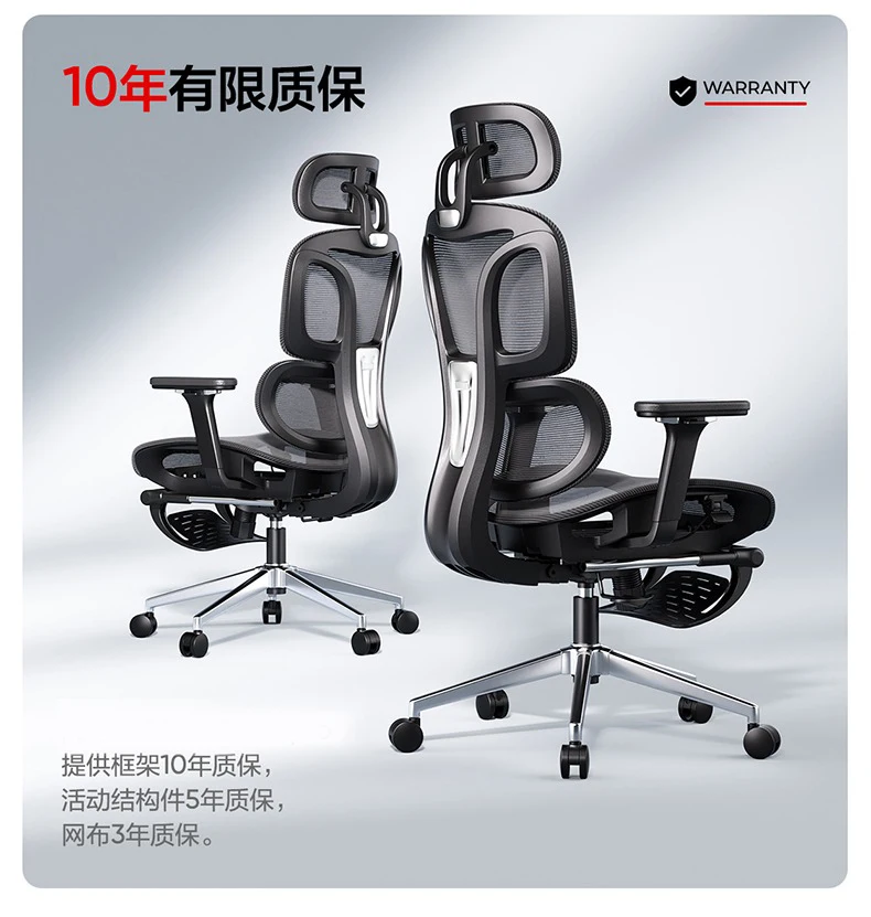 High Back Ergonomic Executive Swivel Mesh Chairs with Adjustable Headrest 3D Dynamic Lumbar Support and 6D Armrests