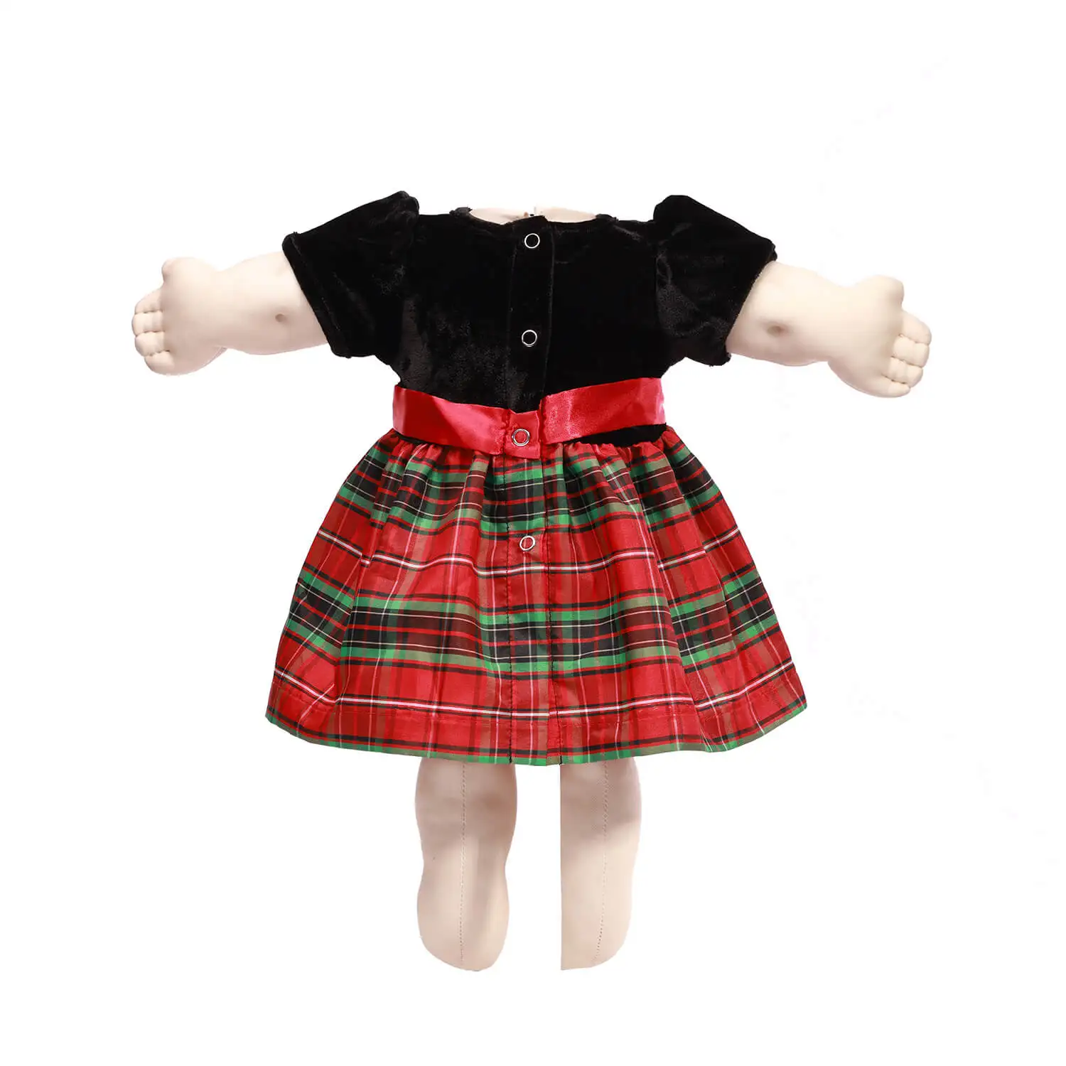 18 inch doll clothes red polyester fabric