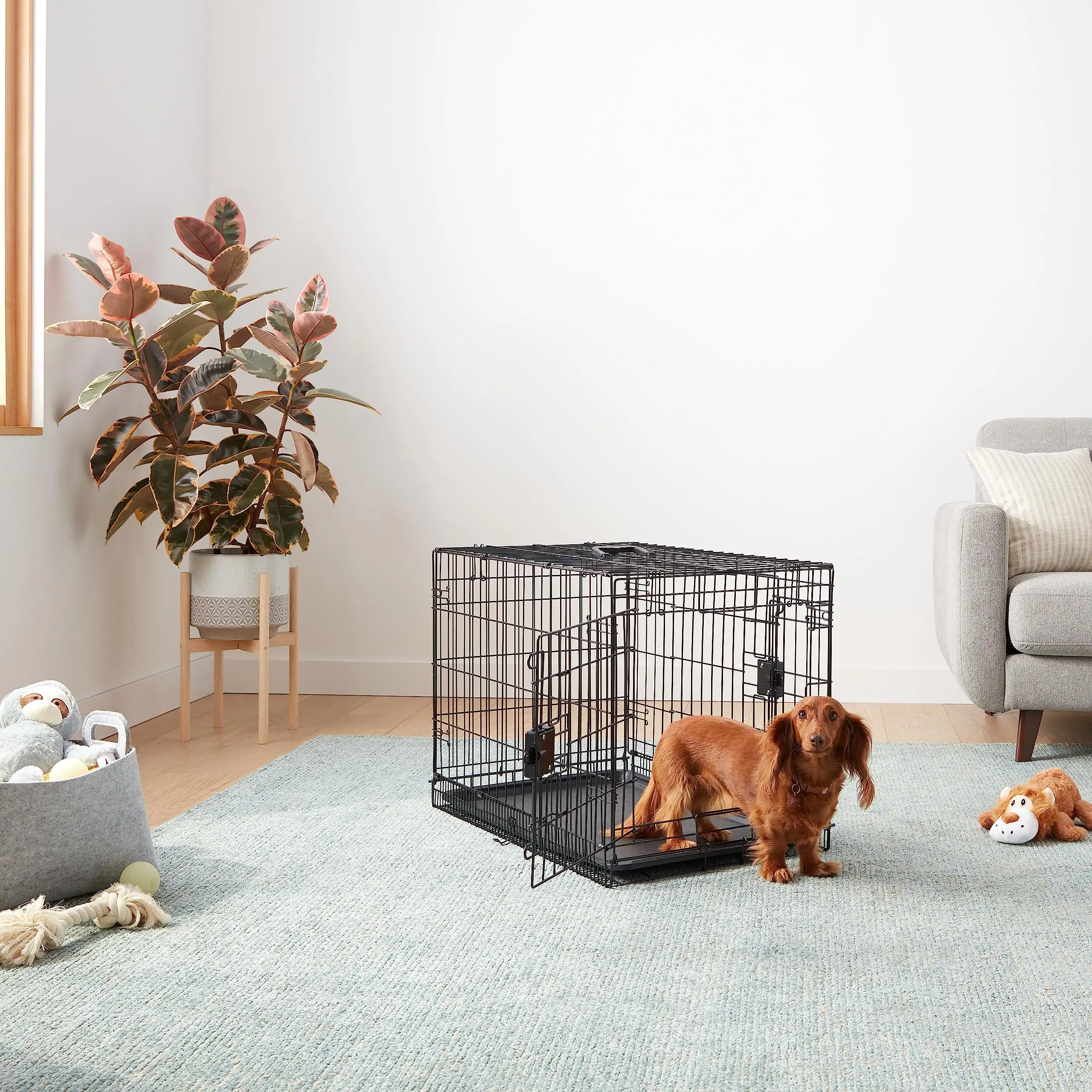 Made In Vietnam Multiple Sizes Double Door Foldable Metal Wire Cat Dog Crate Pet Cage