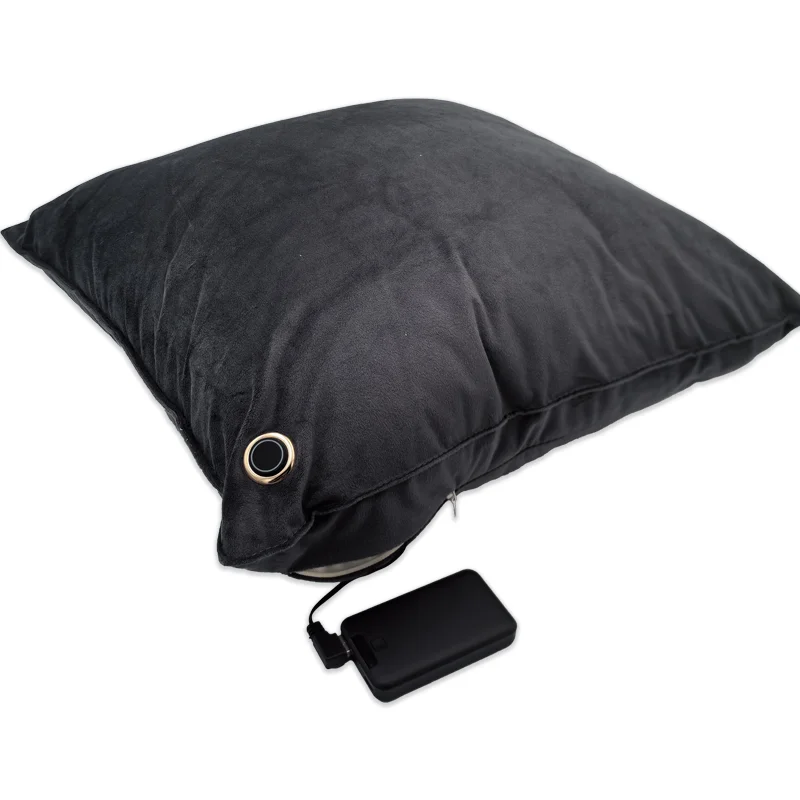 Hot Sale 5v USB Outdoor Throw Cordless Heat Pillow With Power Bank Home Interior Heated Pillow Heating Cushion