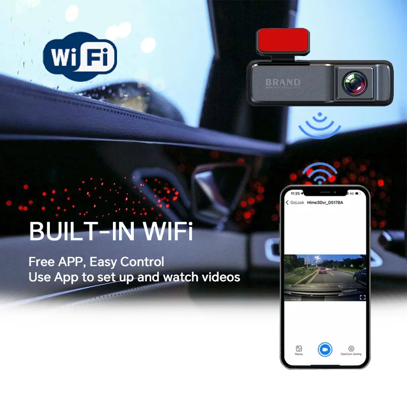 Hessida full hd 1080p 130 градусов широкоугольный объектив рыбий глаз ночного видения Wi-Fi Автомобильный видеорегистратор приборная панель камера 24h парковочный монитор
