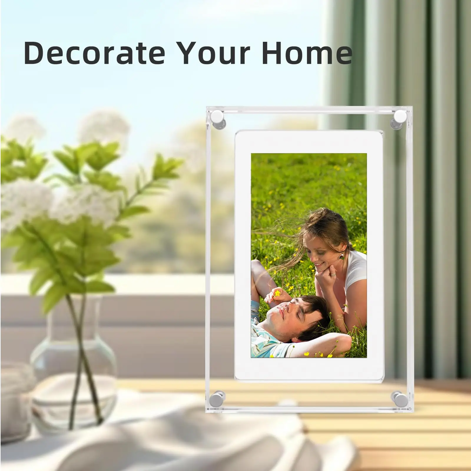 Factory Wholesale Customized 11' WiFi Digital Video Photo Frame With Motion Video And Photo Clear Acrylic Digital Photo Frame