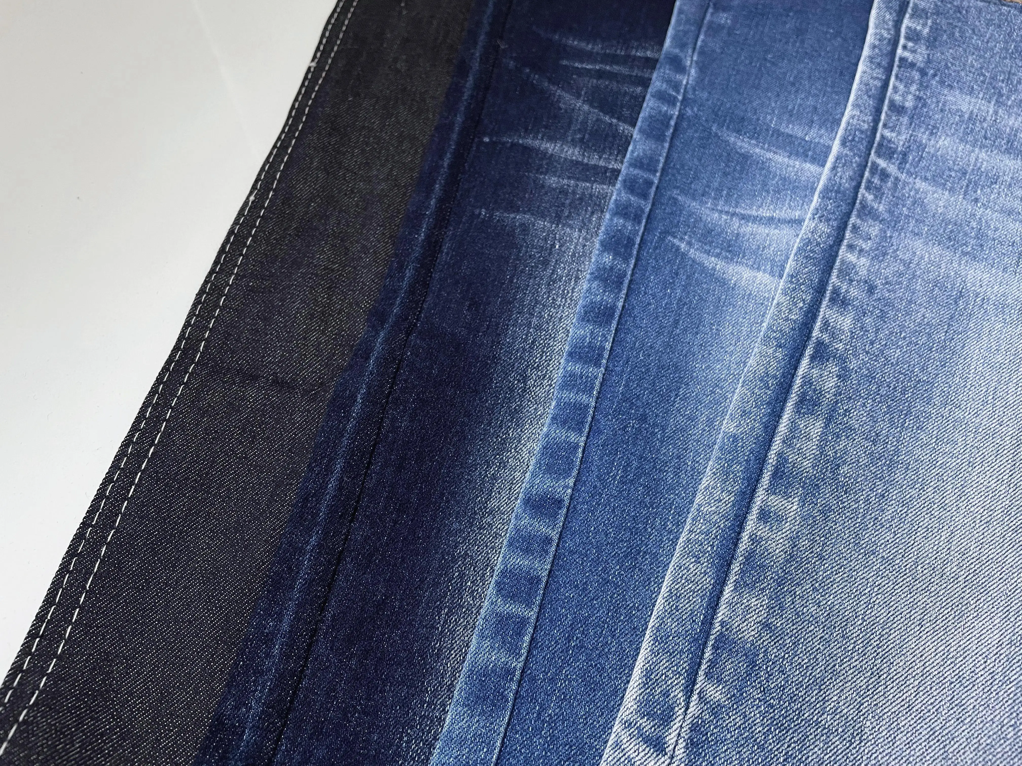 98/2 Cotton spandex 6.2 oz denim fabric woman jeans raw materials