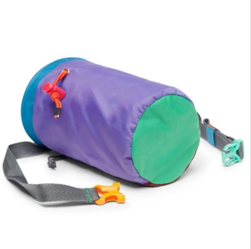 Manufacturing OEM Portable Outdoor Hiking Sport Gym Nonslip Magnesia Pouch Rock Climbing Chalk Bag with Drawstring Closure