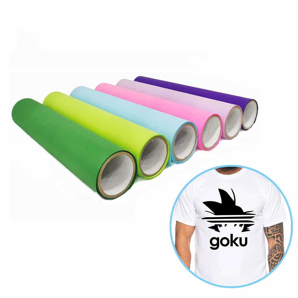 Custom T Shirt PU Thermal Press Vinyl Rolls PVC Heat Transfer Vinyl For Tshirt Clothing Logo