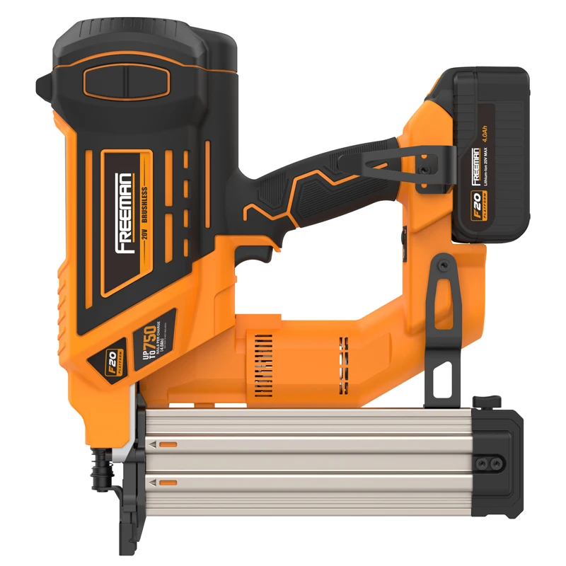Freeman 20V Battery Powered ST64 Nail Machine Gun Heavy Duty Electric Cordless Concrete T Nailer for Cement