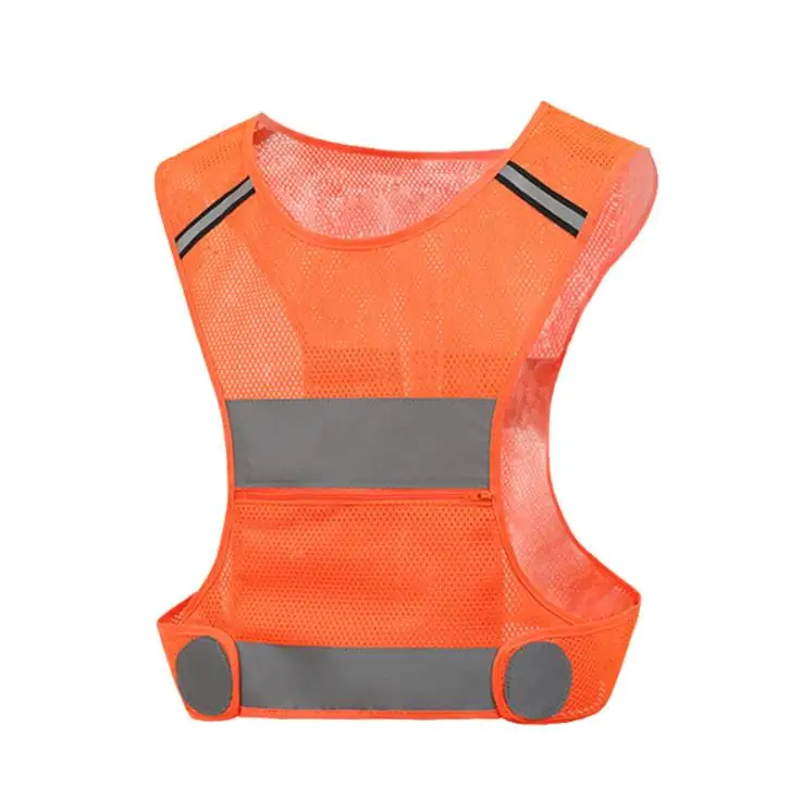 Breathable reflective vest Running warning luminous vest Traffic safety reflective jacket