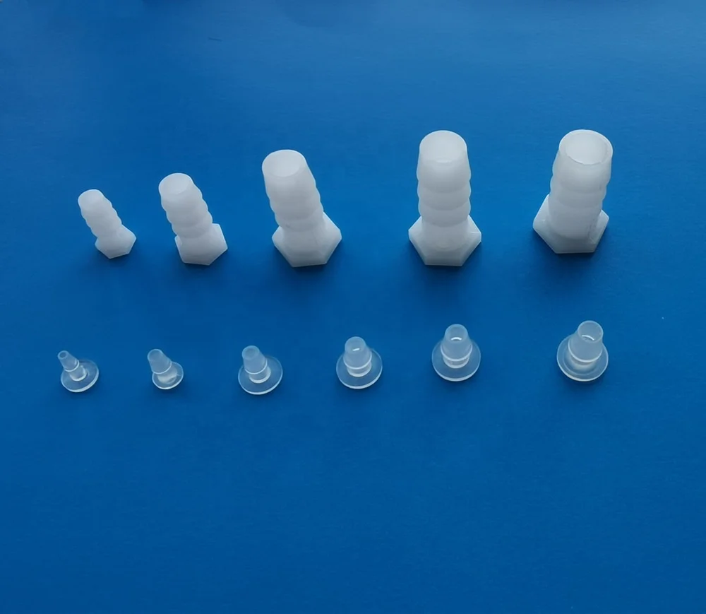 1.6 2.4 3.2 4.0 4.8 5.6 6.4 6 8 10 12 14mm Plastic soft hose stopper closure end cap Barbed tubing plug with barb