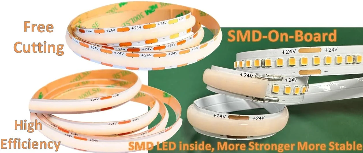 Уникальная СВЕТОДИОДНАЯ лента SMD-On-Board Высокоэффективная версия COB любая 320 светодиодов/m DC24V CC CV