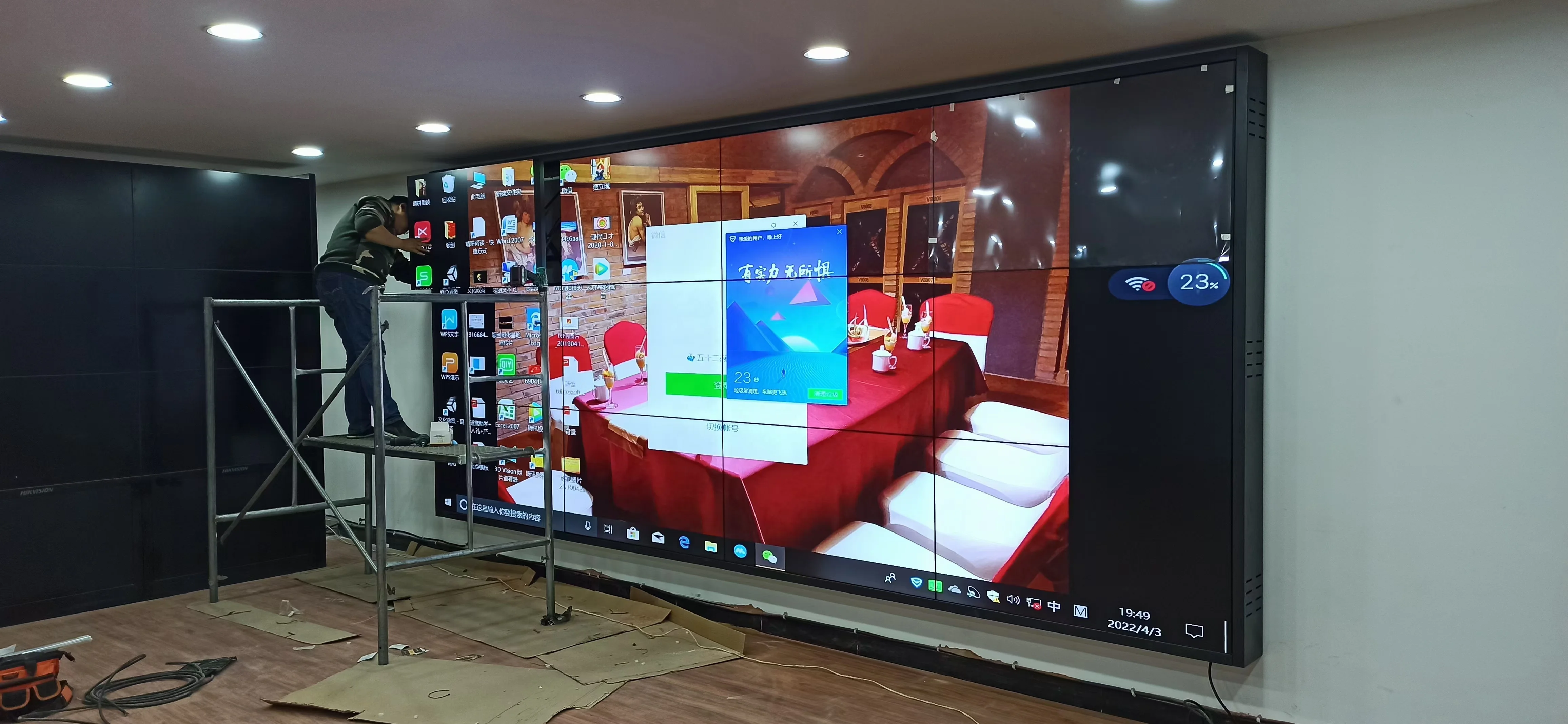 55 дюймов Videowall монитор мульти экран ТВ реклама ЖК-видео настенный