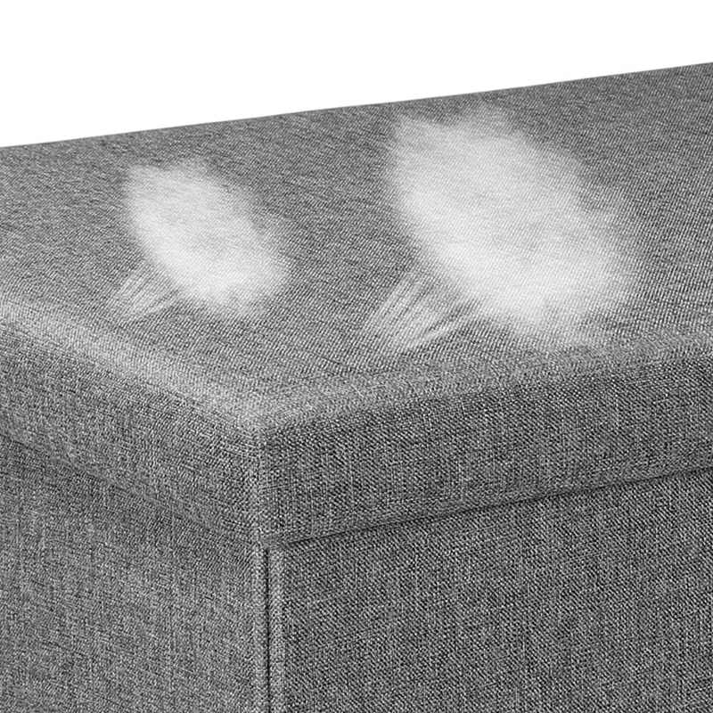 Складной стул для ног Bailey Grey из льняной ткани