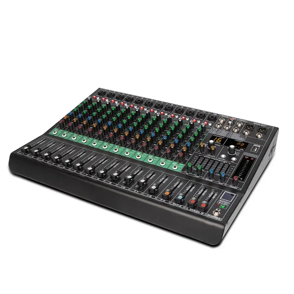 G120 Professional 48V Phantom Power Supply 12 Channel Audio Mixer For Large Stage Performance