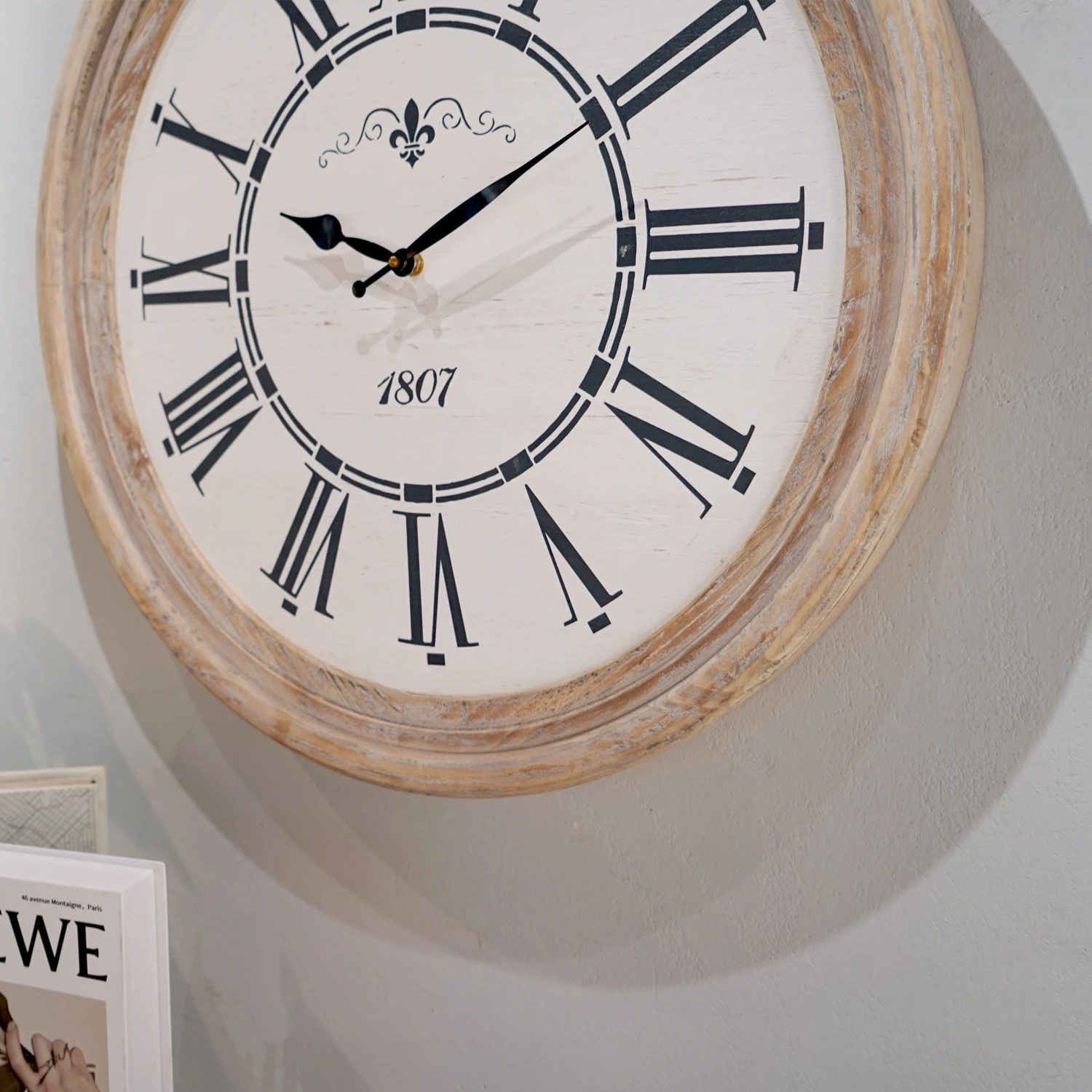 High Quality Extra Large Wall Clock Round Design Different Size Wood Custom Decorate Vintage Wall Clock