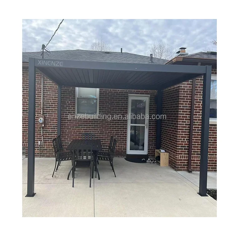 Bioclimatic Exterior Motorized Shutter Aluminium Pergola Manufacturers Canopy Gazebo Electric Louver Outdoor Aluminum Pergola