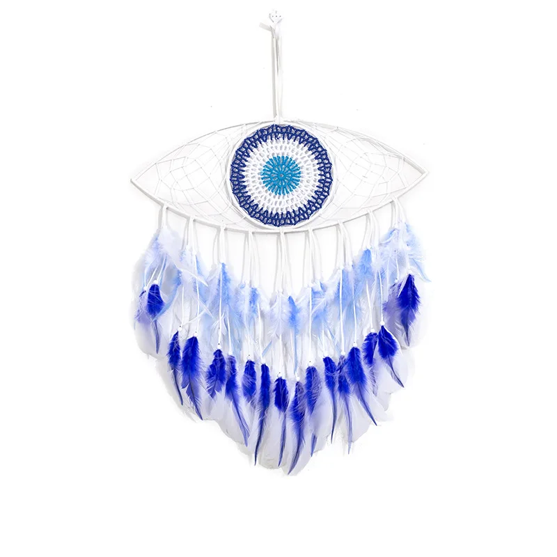 Boho Demon Eyes Home Decor Dream Catcher Wall Hanging Wall Decoration Macrame Feather Dream Catcher