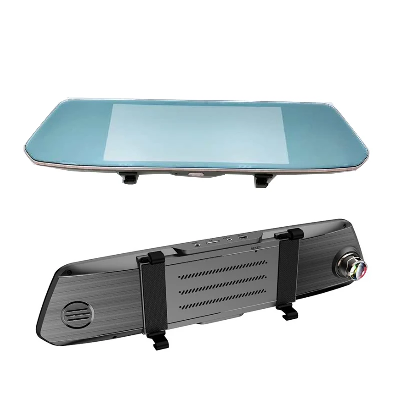 7-inch driving recorder car rear view 1080P HD night vision before and after double recording 2.5D glass IPS touch display