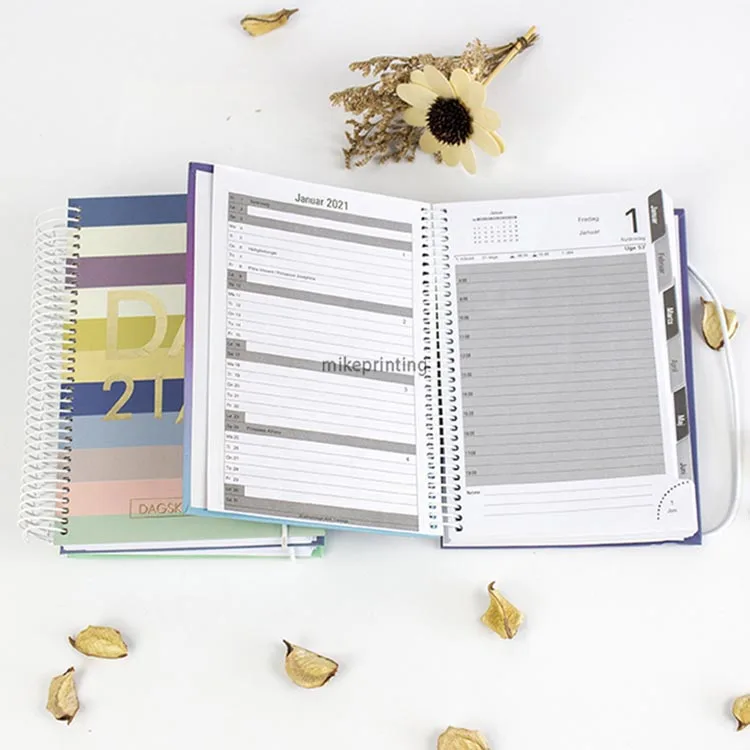 Customizable Journal Printing Agenda Daily 365 Years Planner A5 Spiral Notebook
