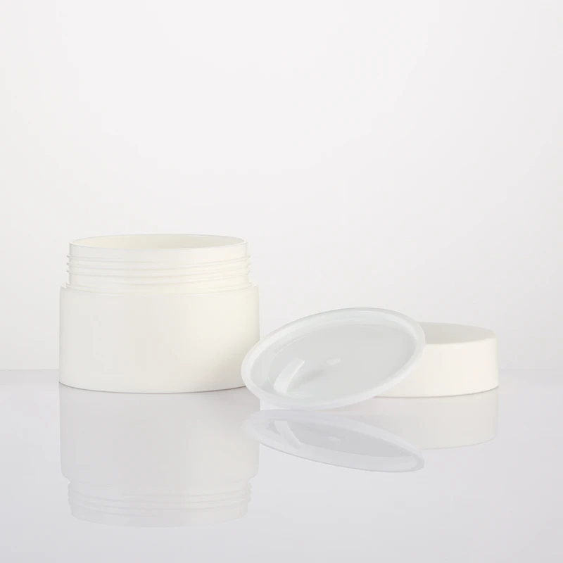 3g 5g 10g 15g 30g 50g 80g plastic white cosmetic face/eye cream PE jar with plastic lid refillable