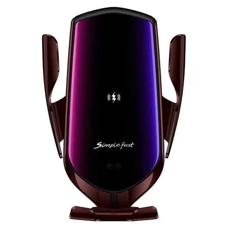 R2 GLASS PANEL CAR WIRELESS CHARGER 10W USB Port Universal Infrared Auto Clamp Car Phone Holder Mount FAST Wireless ChargING