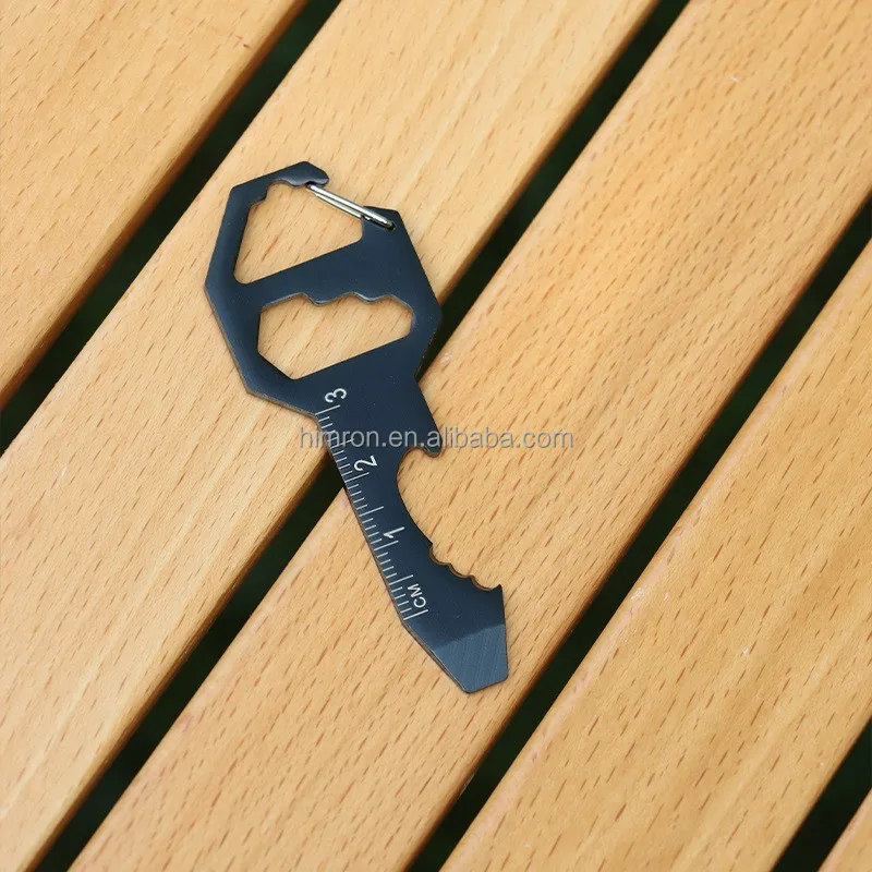 8 In 1 Card-Type Multi-Function Tool Mini Bottle Opener Inner Hexagon Spanner Self Defense Key Chain Pendant